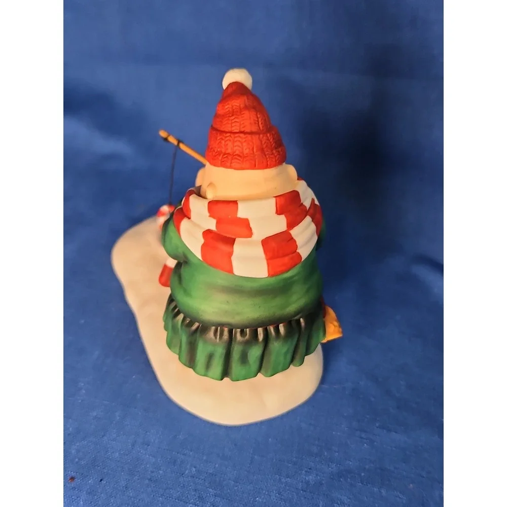 Dept 56 Merry Makers Ollie the Optimist Ice Fishing Candy Cane Christmas Monk